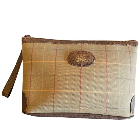 Burberry Vintage Clutch Wristlet Toiletry Bag - Picture 1 of 7